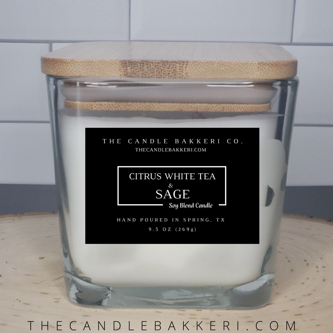 White Tea & Citrus Candle - Soy Wax Candle- Citrus Candle